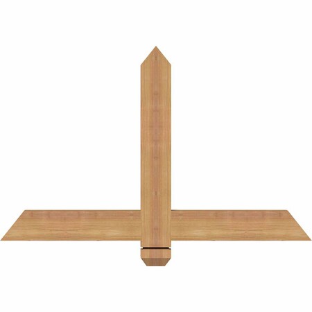 Ekena Millwork Eugene Smooth Timber Gable Bracket, Western Red Cedar, 36"W x 23"H x 1 1/2"D x 3 1/2"F, 15/12 Pitch GBW036X23X0204EUG00SWR
